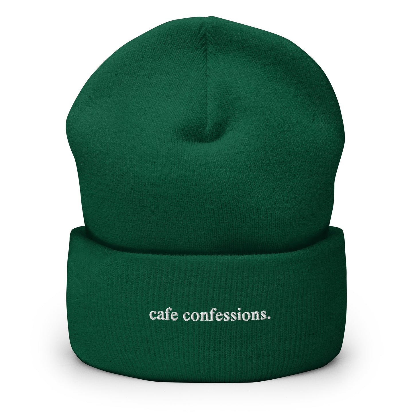 'cafe confessions.' Cuffed Beanie